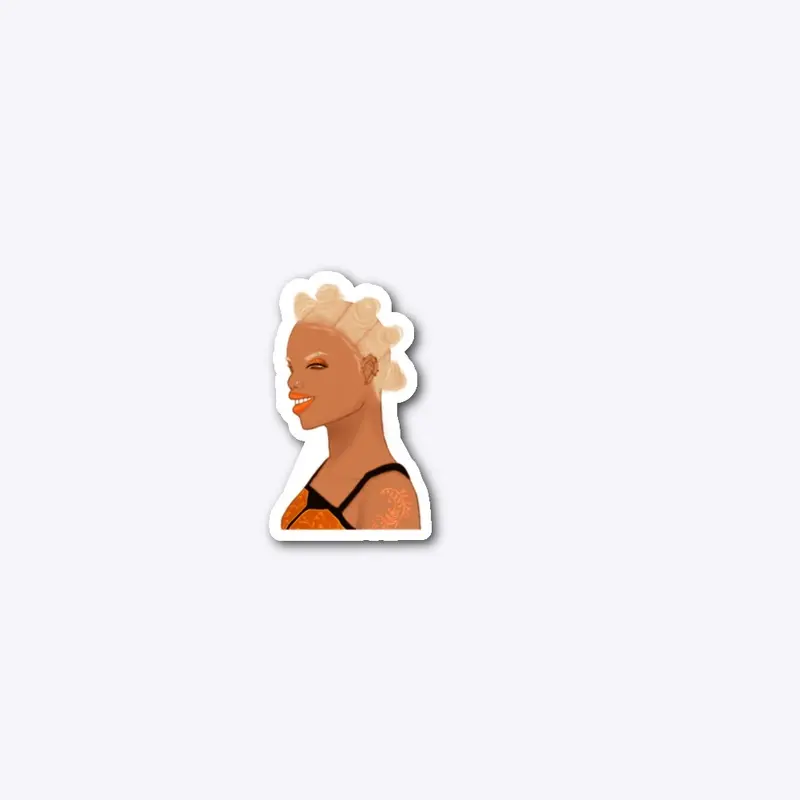 Orange Baddie Sticker