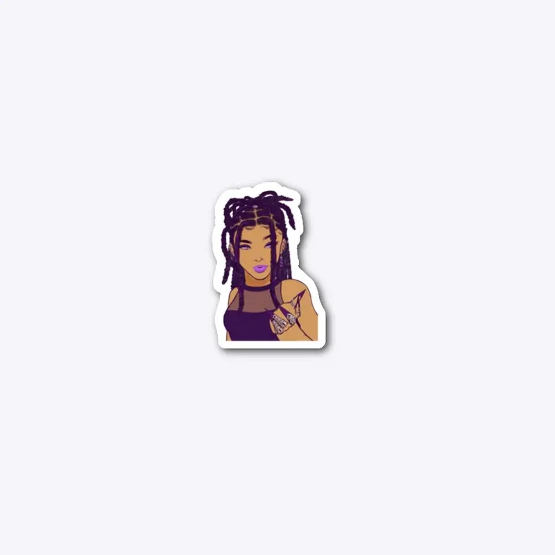 Purple Baddie Sticker 